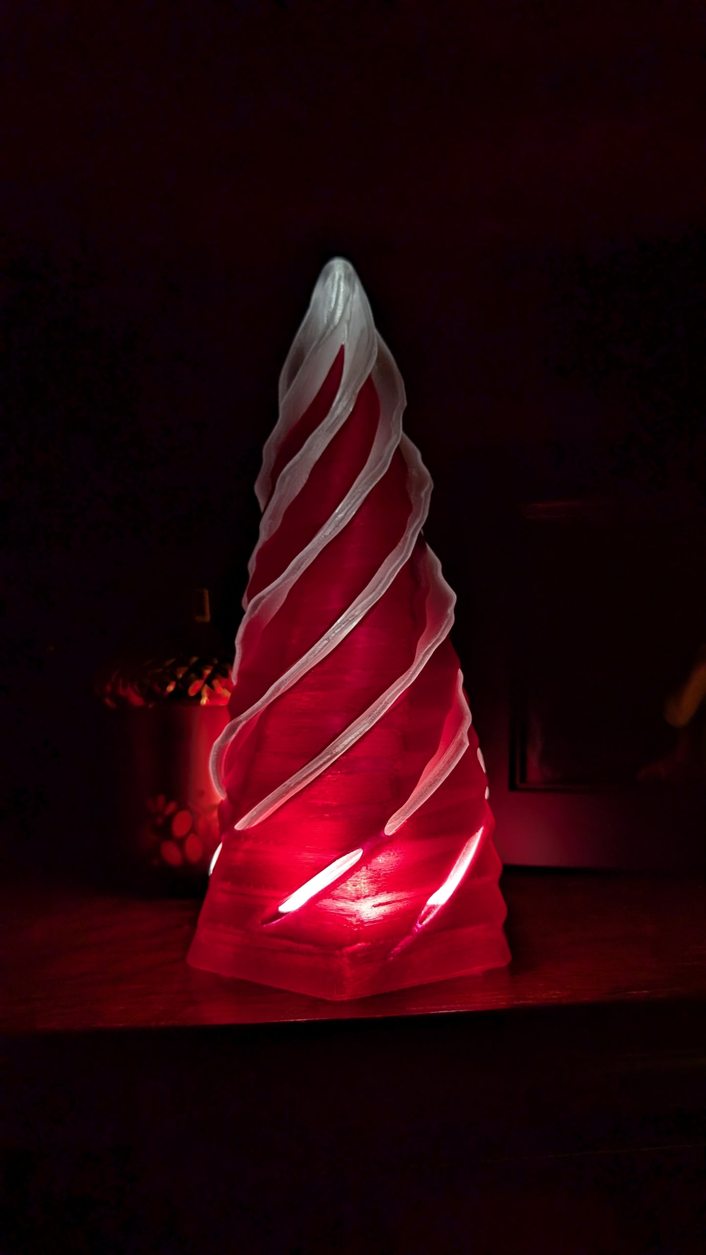 STL file - Christmas Tree decoration - Lights up - Fidget Helix toy