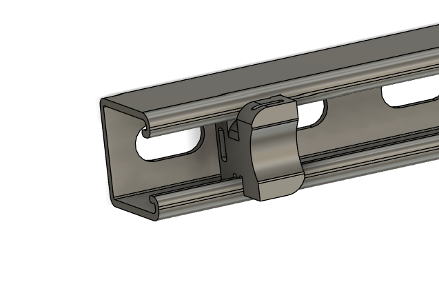 STL File - Unistrut twist lock Zip Clamp